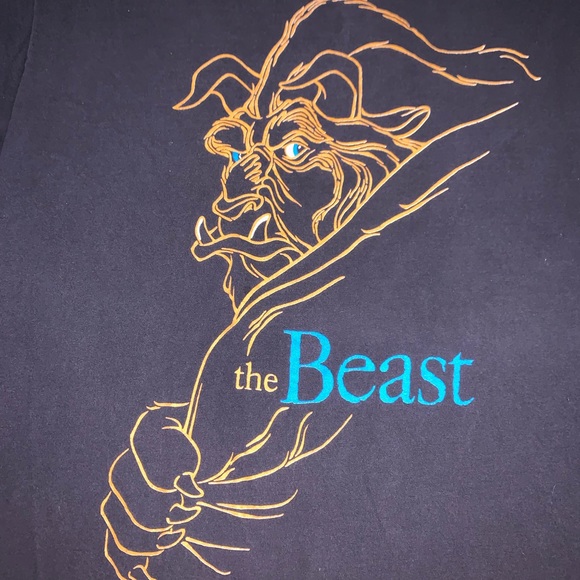 Vintage 90s Disney Designs Beauty and the Beast Movie Shirt - Picture 2 of 3